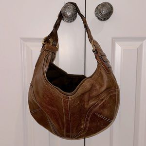 Coach Soho Hobo Shoulder Bag | Brown Leather & Brass Hardware